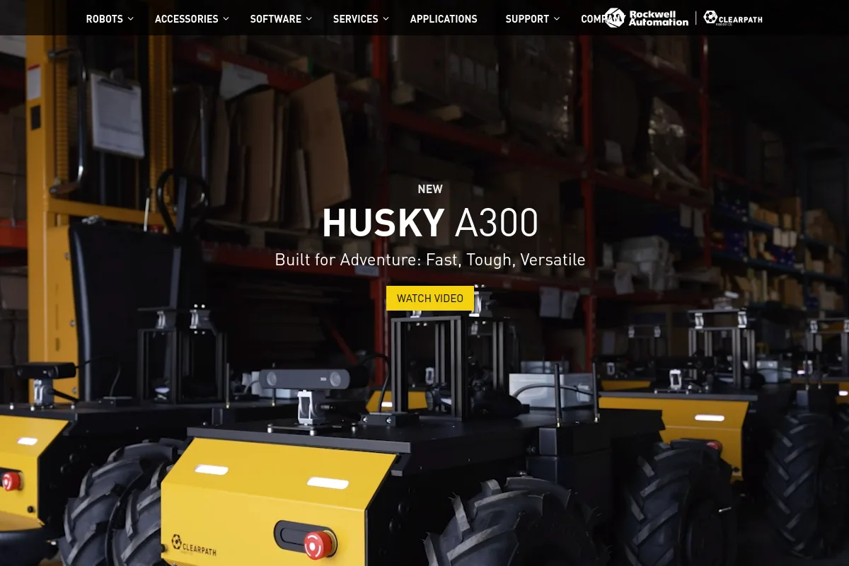 Clearpath Husky website or repository screenshot