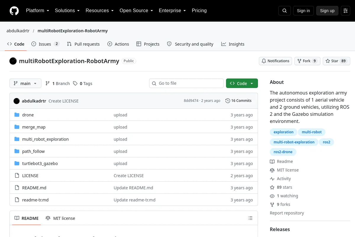 multiRobotExploration-RobotArmy · abdulkadrtr resource page screenshot