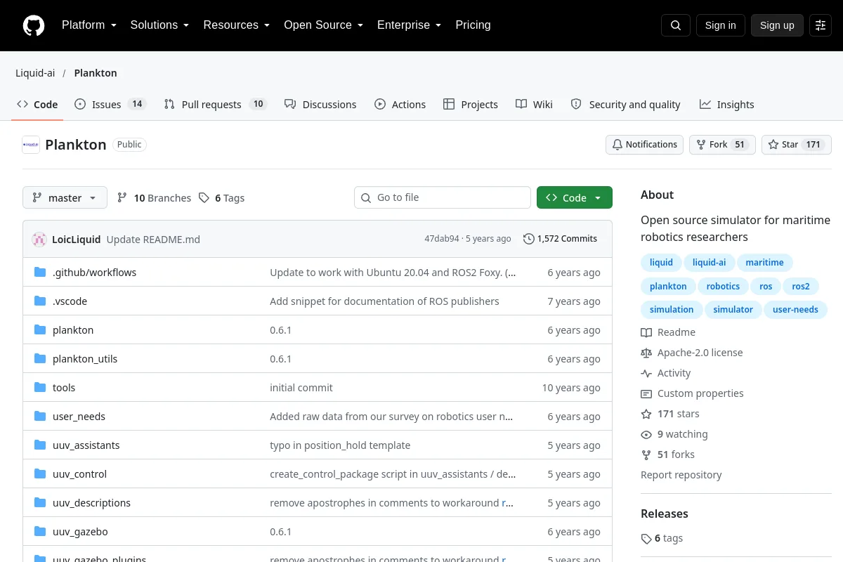 Plankton · Liquid-ai resource page screenshot