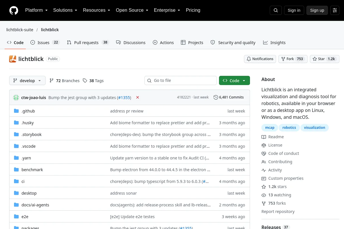 lichtblick · lichtblick-suite website or repository screenshot