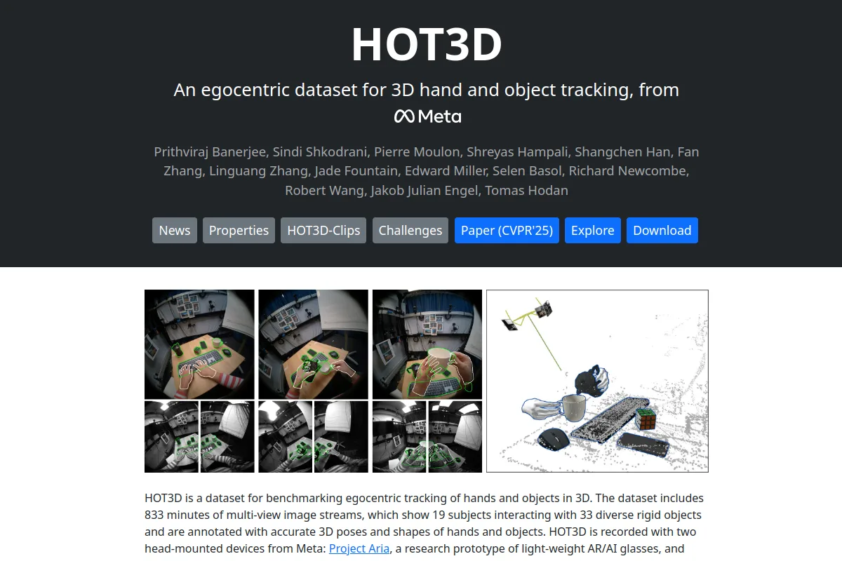 HOT3D website or repository screenshot