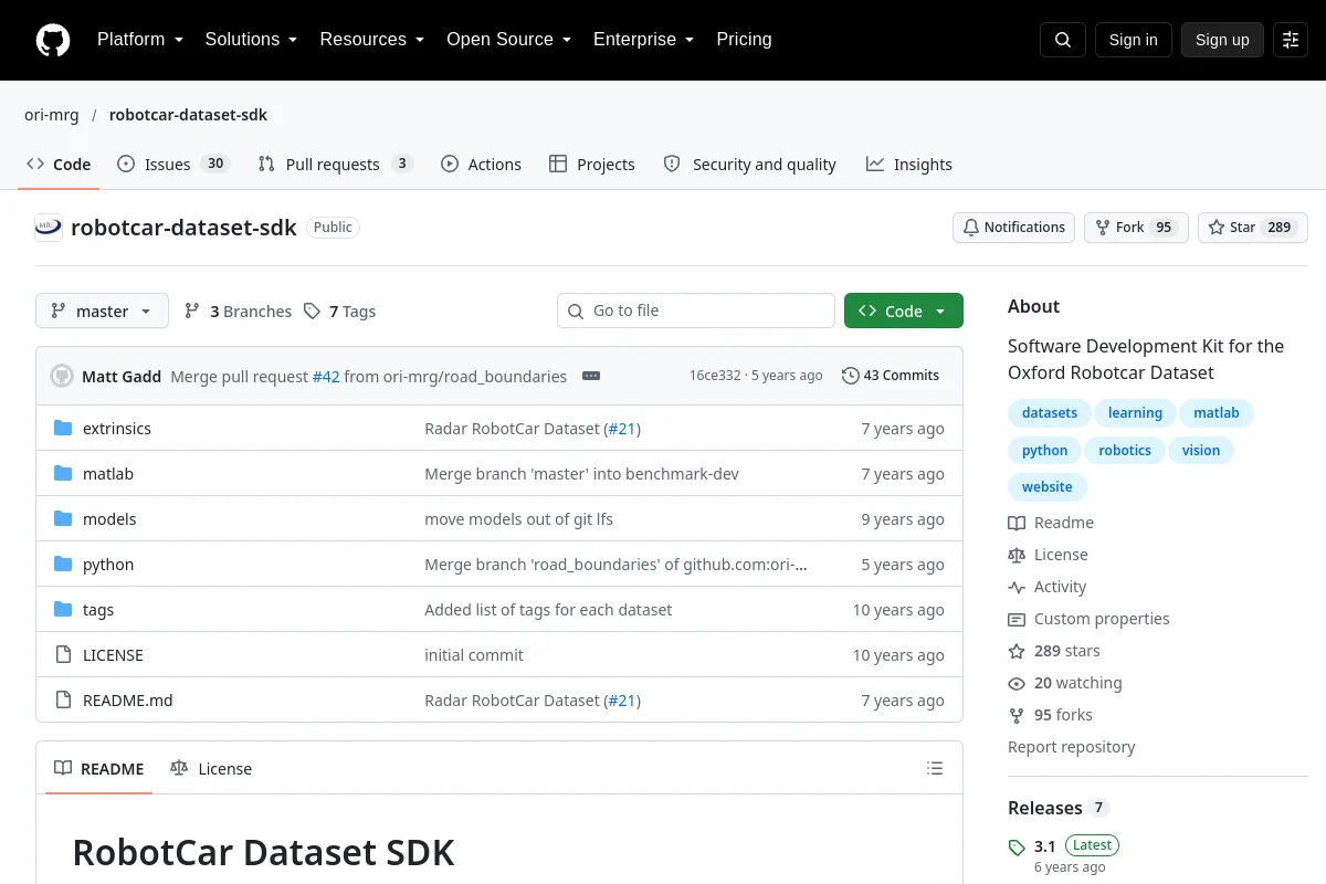 robotcar-dataset-sdk · ori-mrg website or repository screenshot