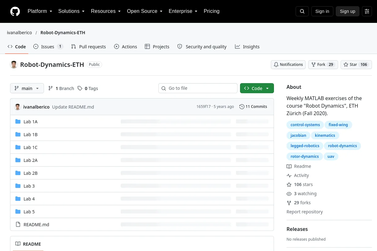 Robot-Dynamics-ETH · ivanalberico website or repository screenshot