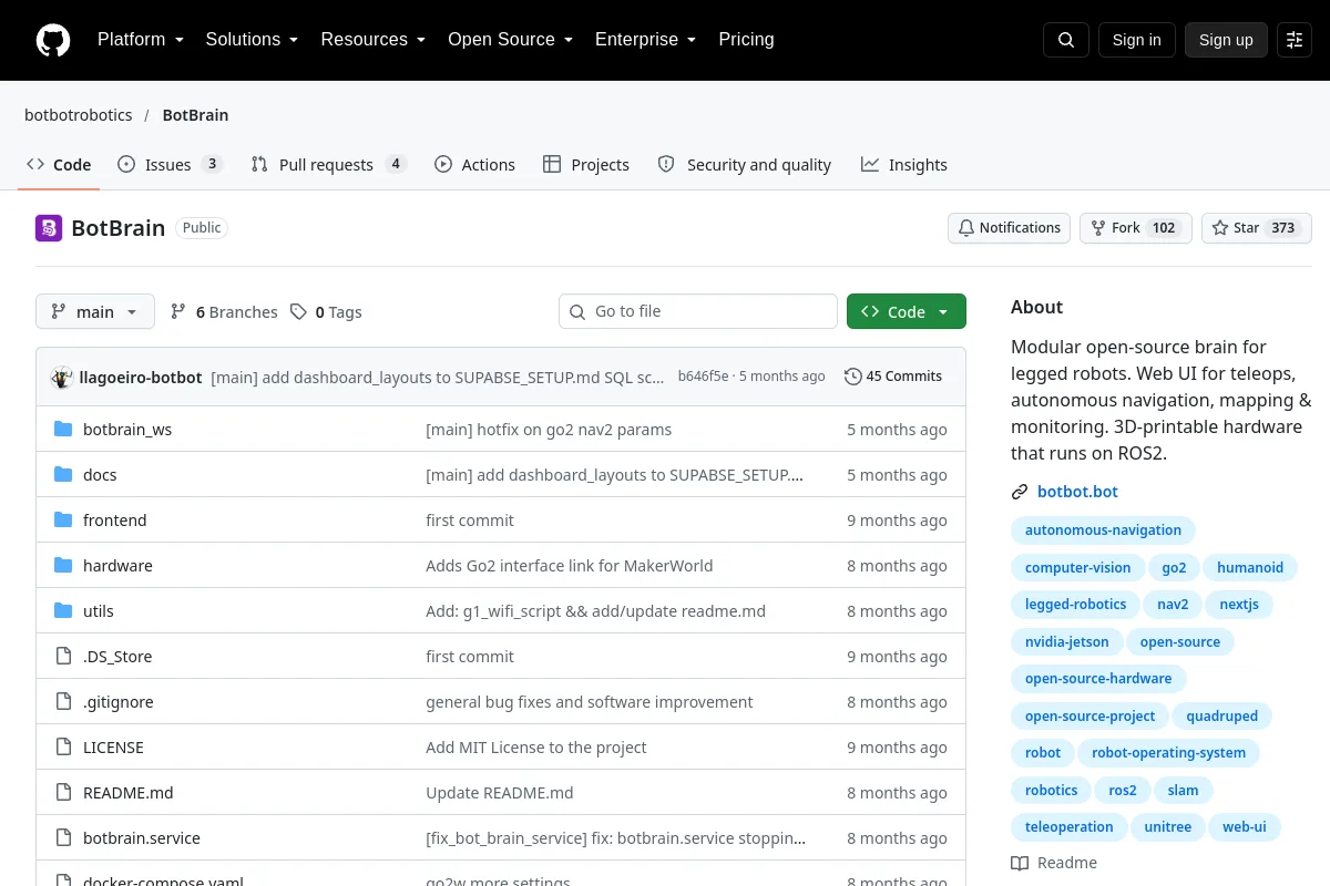 BotBrain · botbotrobotics website or repository screenshot