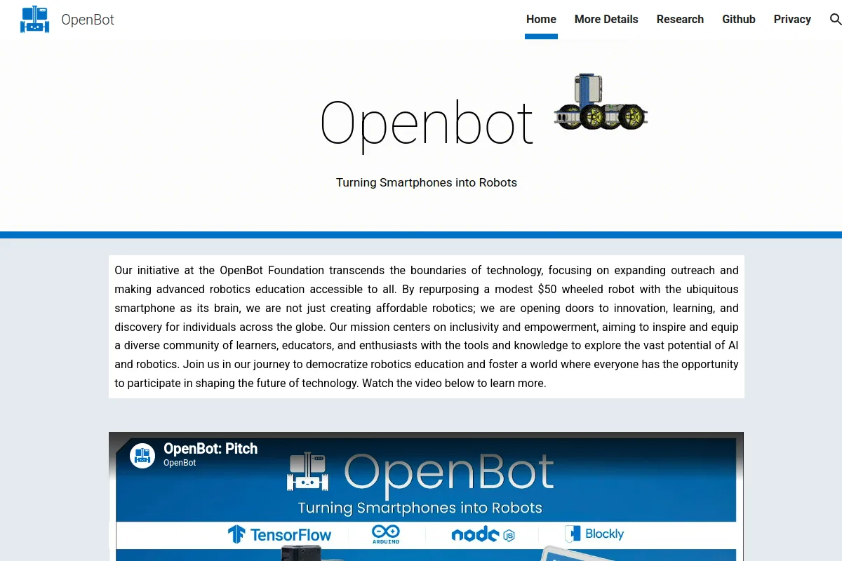 OpenBot website or repository screenshot