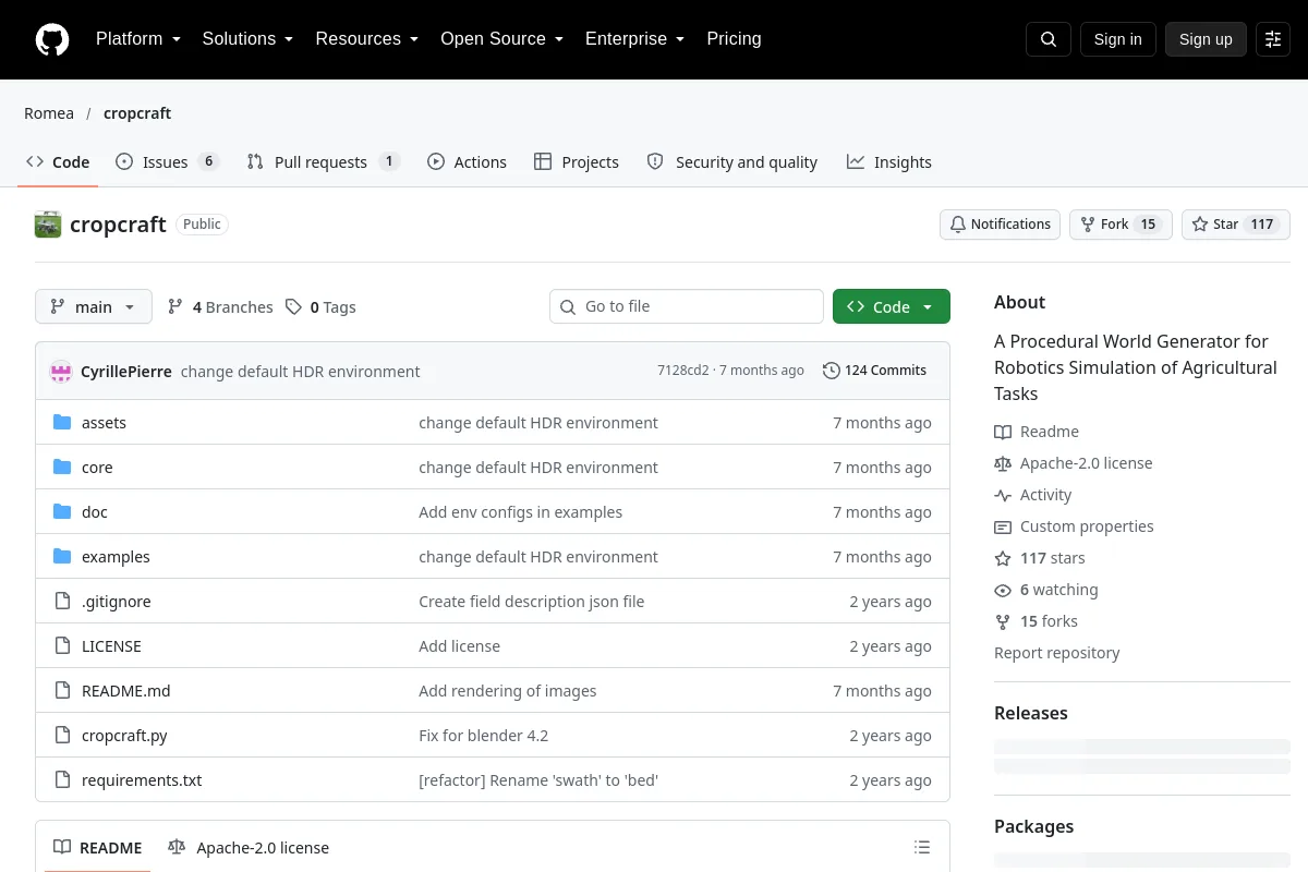 cropcraft · Romea website or repository screenshot