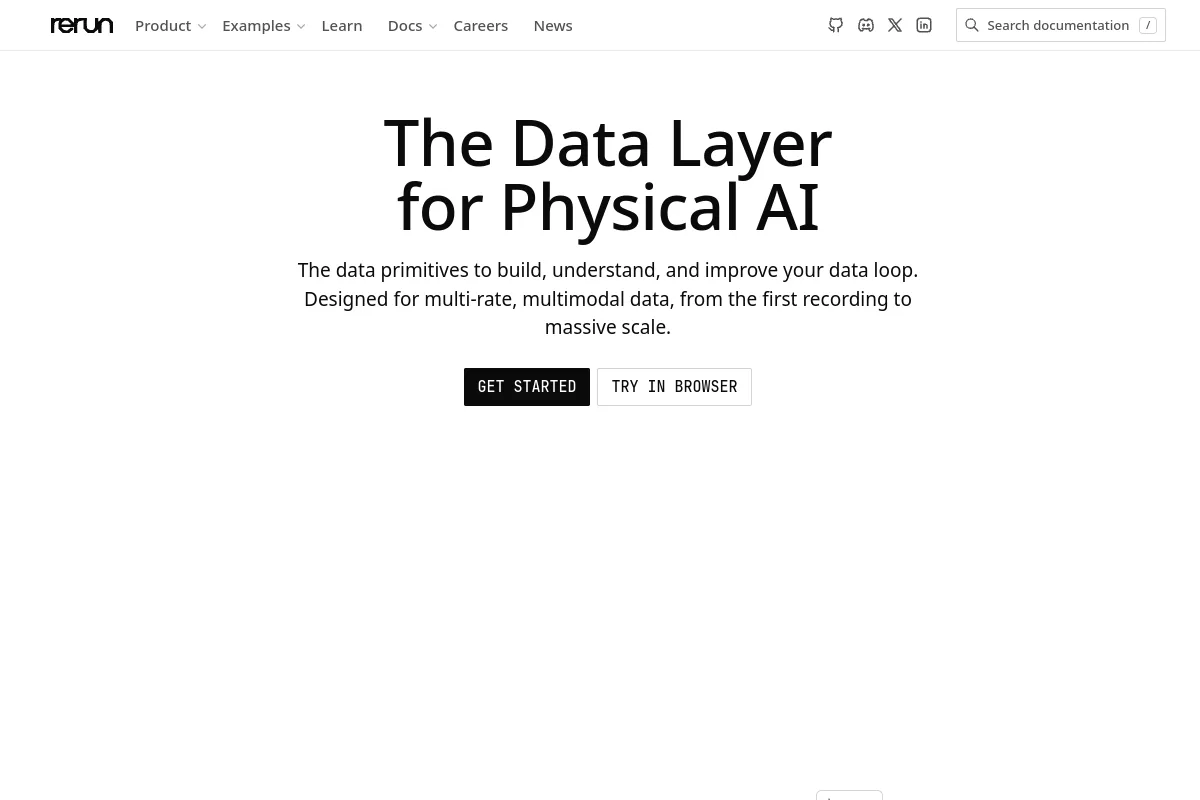 Rerun website or repository screenshot