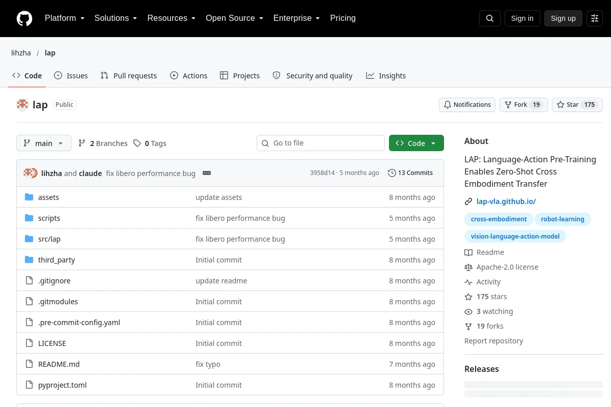 lap · lihzha resource page screenshot