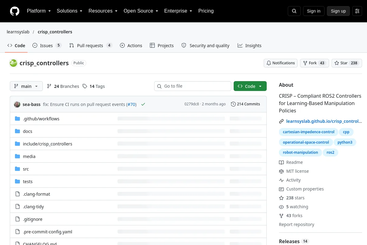 crisp_controllers · learnsyslab website or repository screenshot