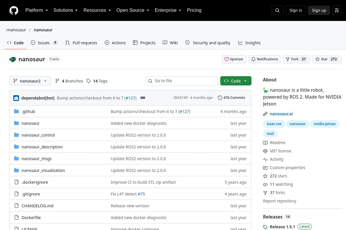 nanosaur · rnanosaur website or repository screenshot