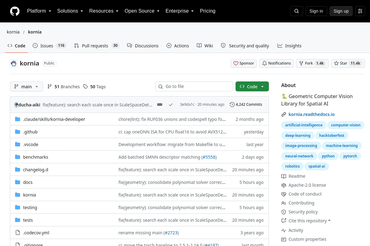 kornia · kornia website or repository screenshot