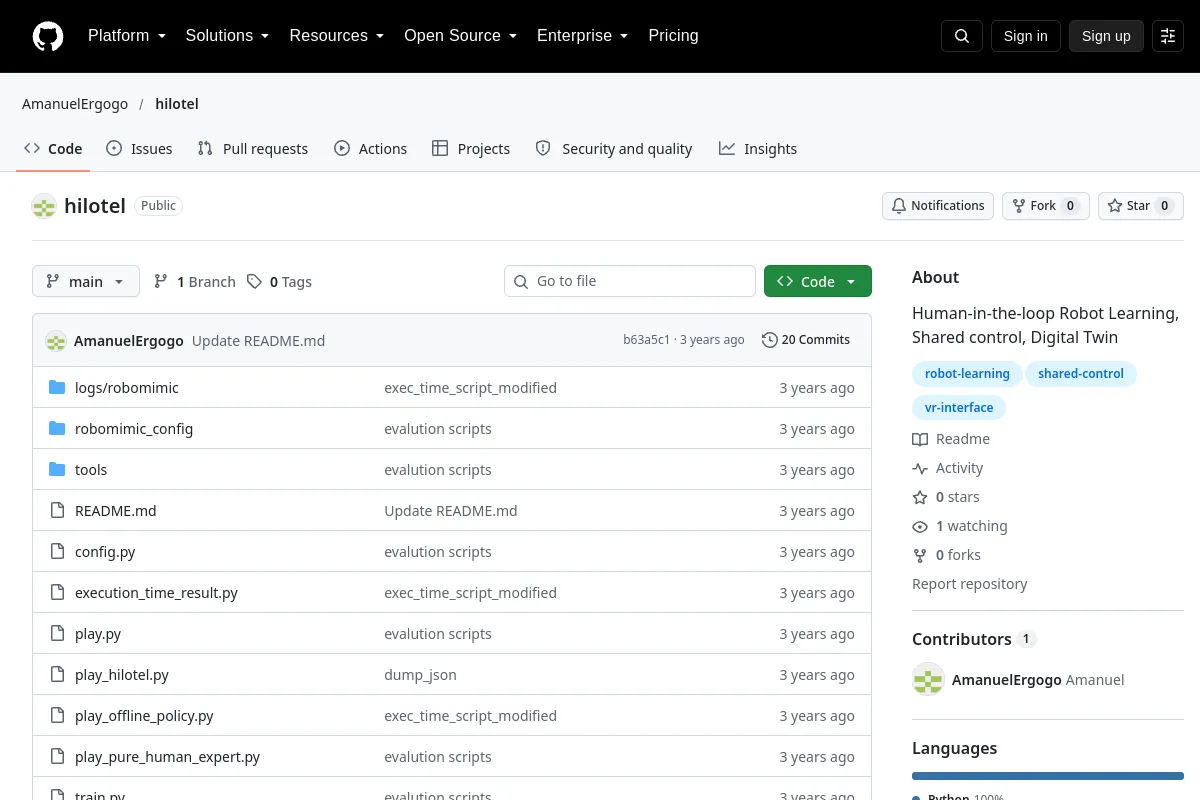 hilotel · AmanuelErgogo website or repository screenshot