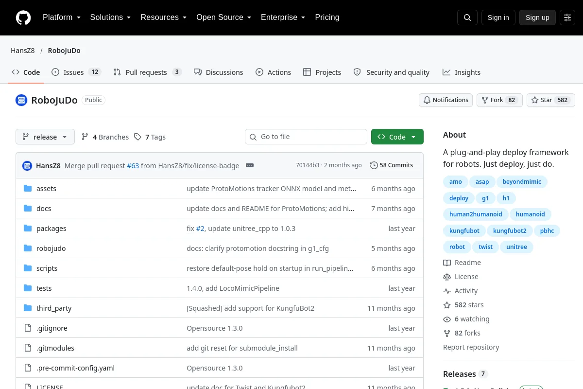RoboJuDo · HansZ8 website or repository screenshot