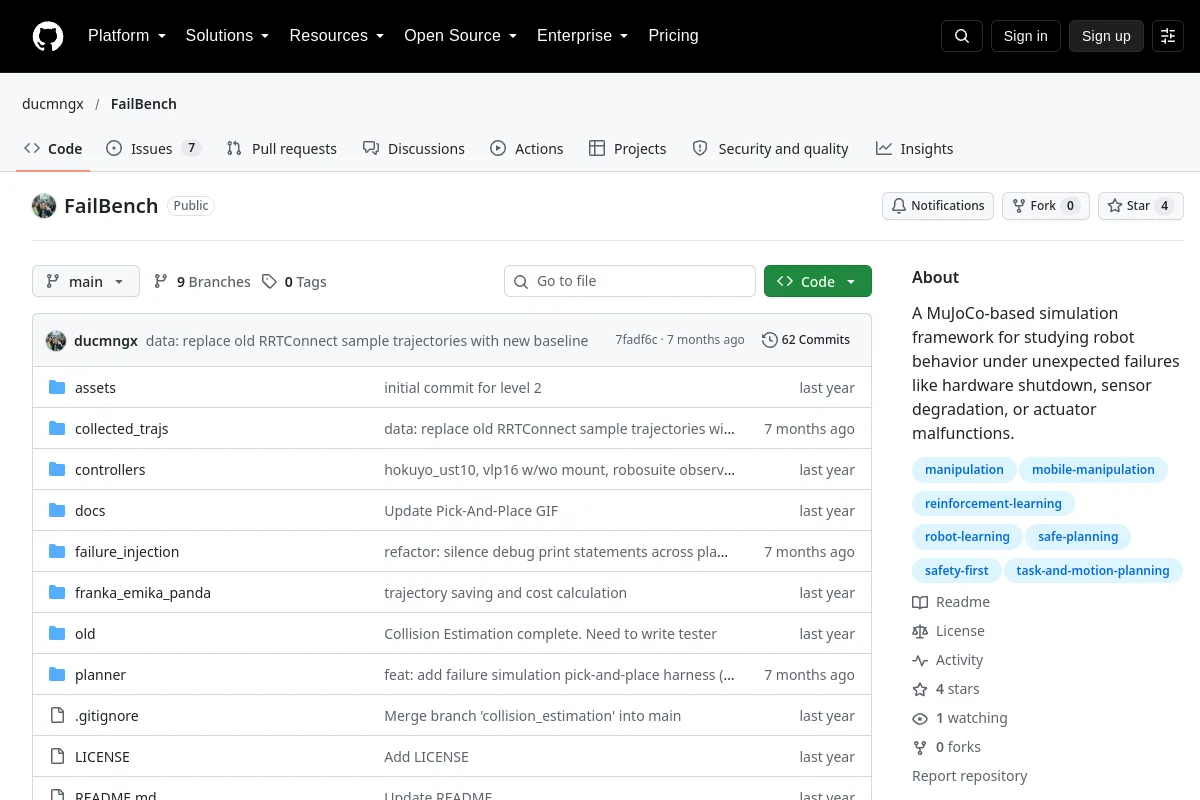 FailBench · ducmngx website or repository screenshot