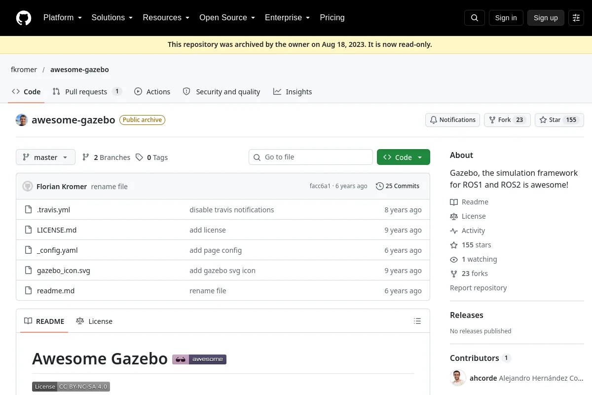 awesome gazebo · fkromer website or repository screenshot