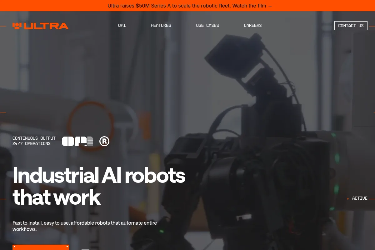 Ultra website or repository screenshot