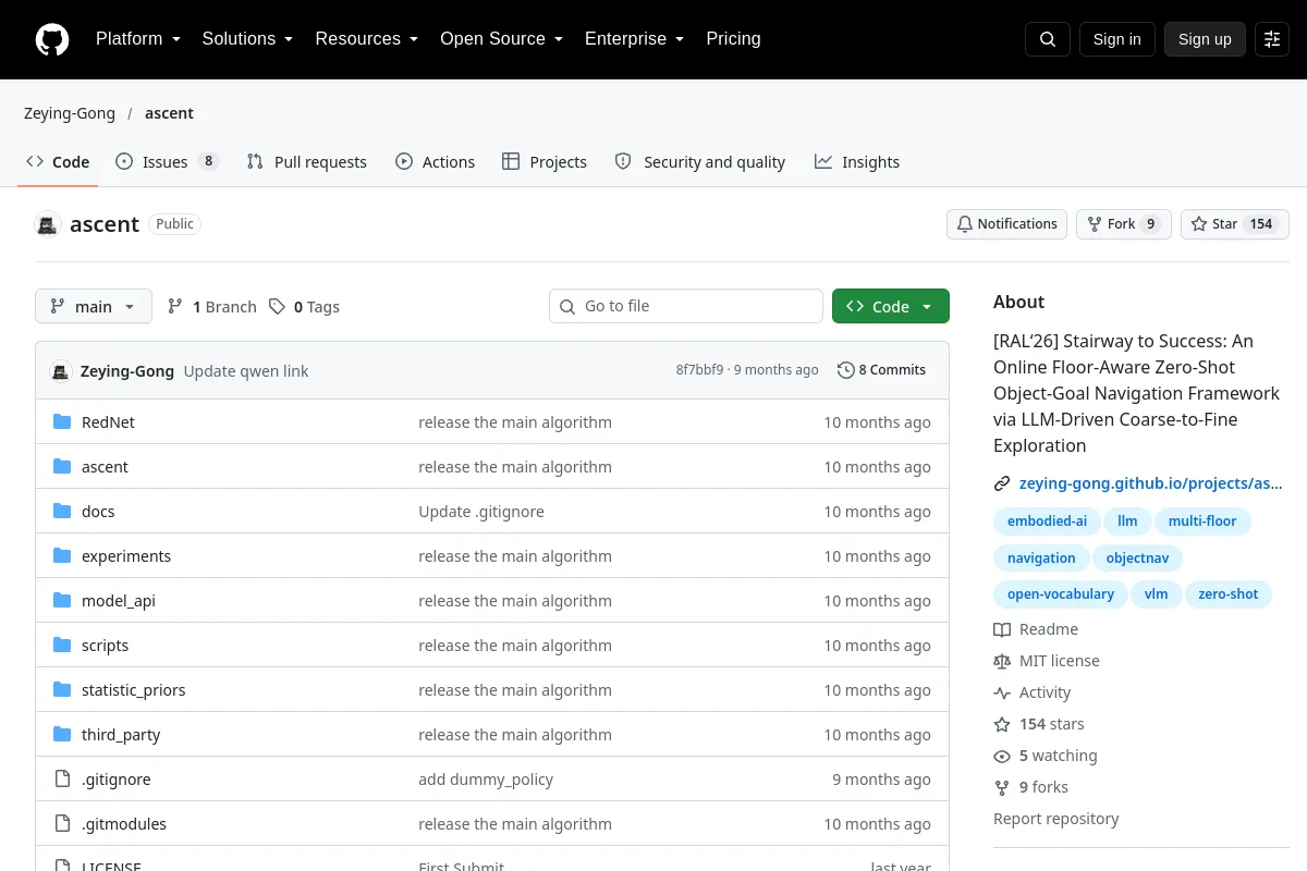 ascent · Zeying-Gong resource page screenshot