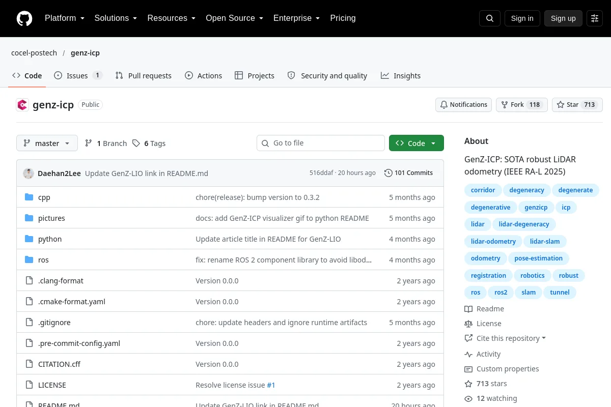 genz icp · cocel-postech website or repository screenshot