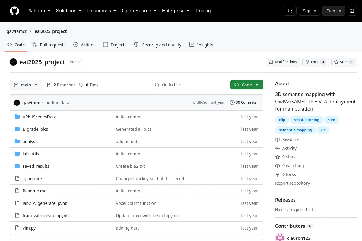 eai2025 project · gawtamcr website or repository screenshot