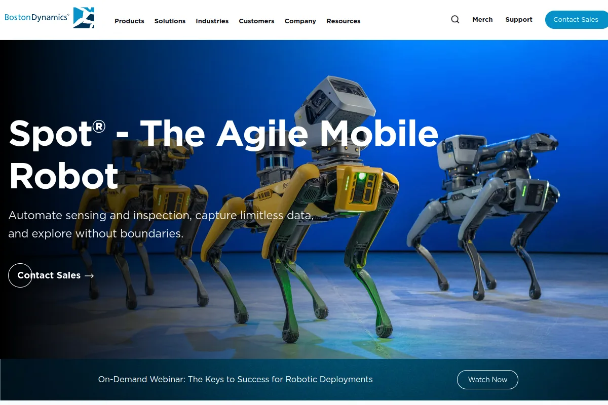 Boston Dynamics Spot website or repository screenshot