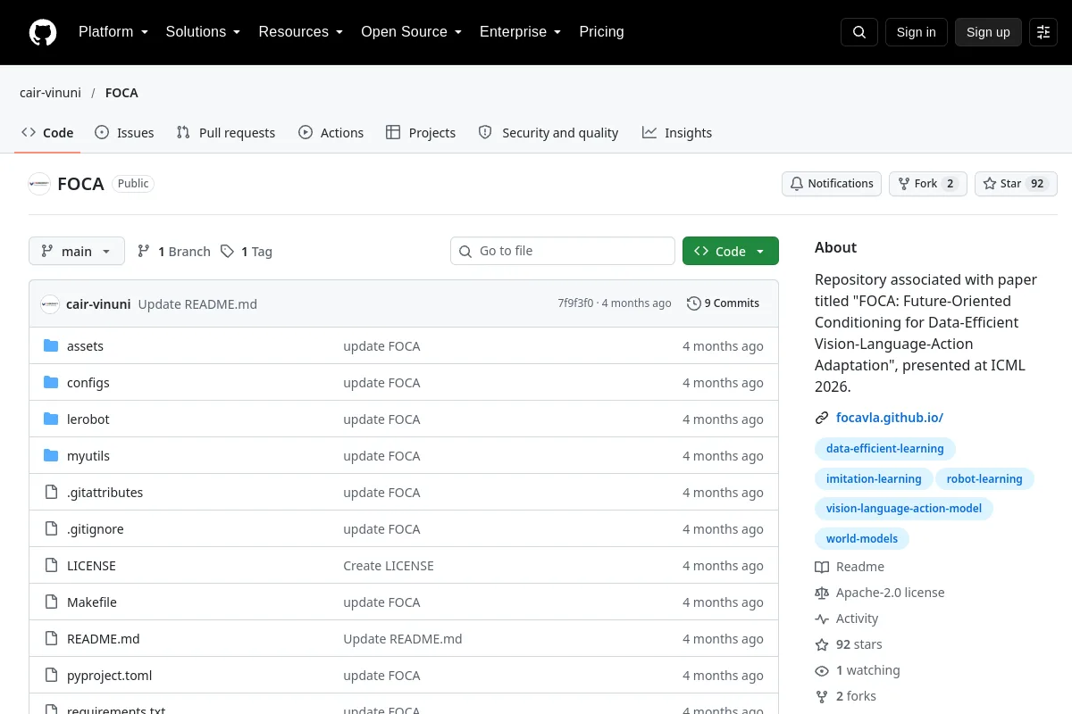 FOCA · cair-vinuni website or repository screenshot
