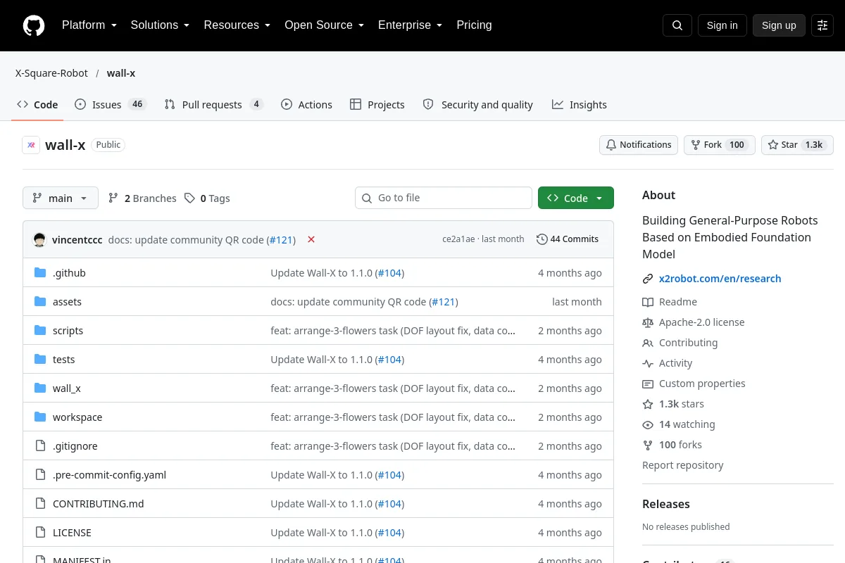 wall-x · X-Square-Robot website or repository screenshot