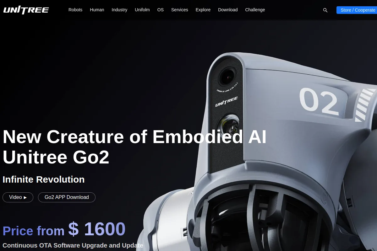 Unitree Go2 website or repository screenshot