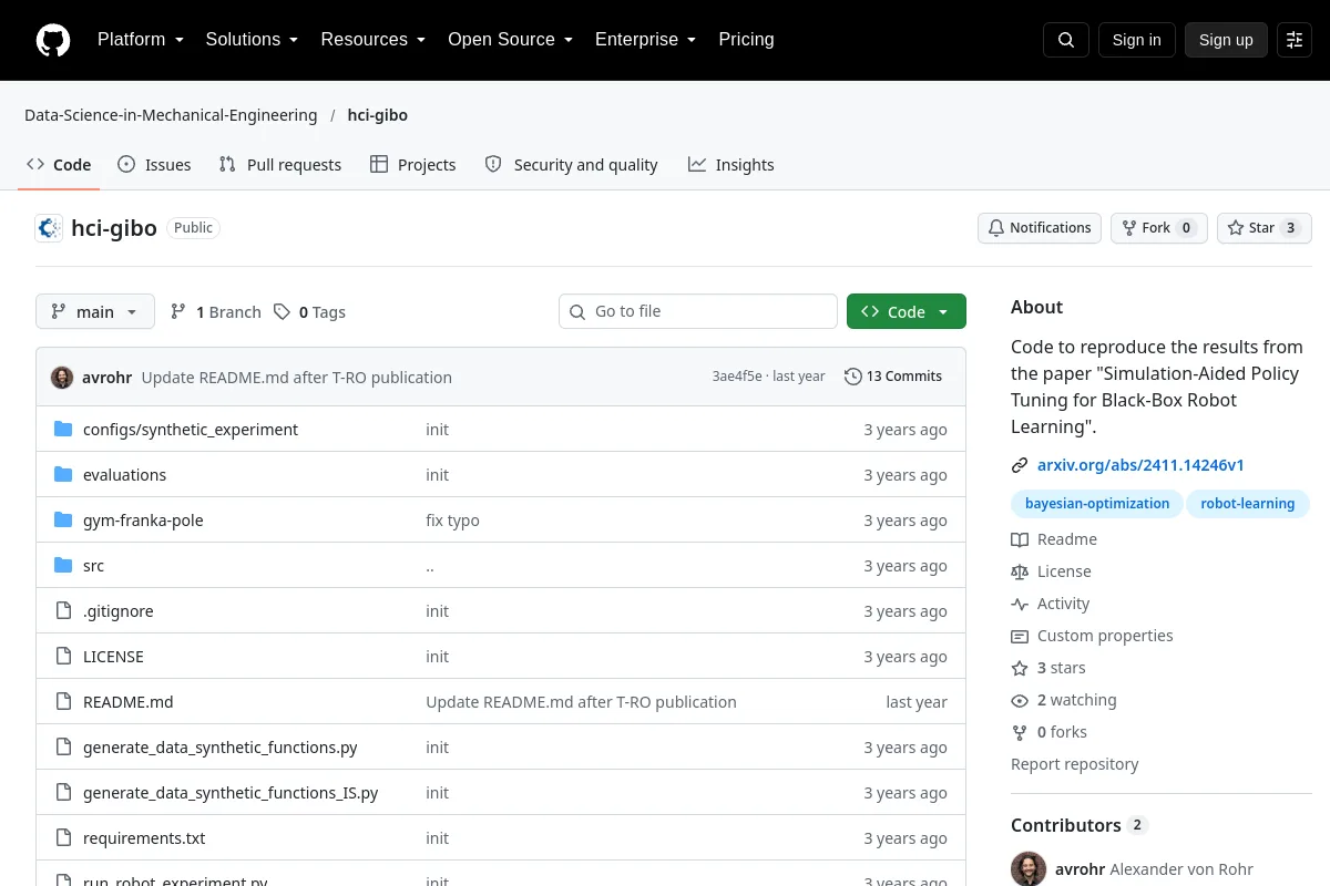 hci gibo · Data-Science-in-Mechanical-Engineering website or repository screenshot