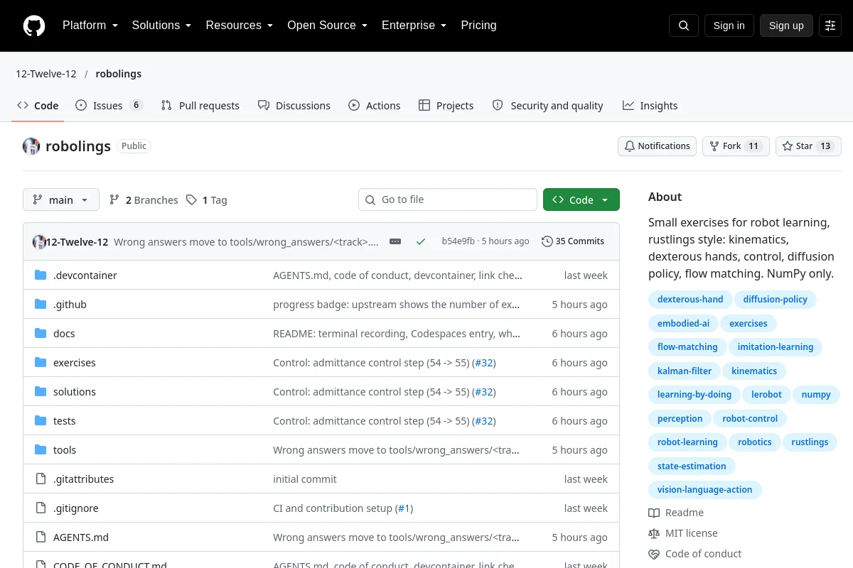robolings · 12-Twelve-12 website or repository screenshot