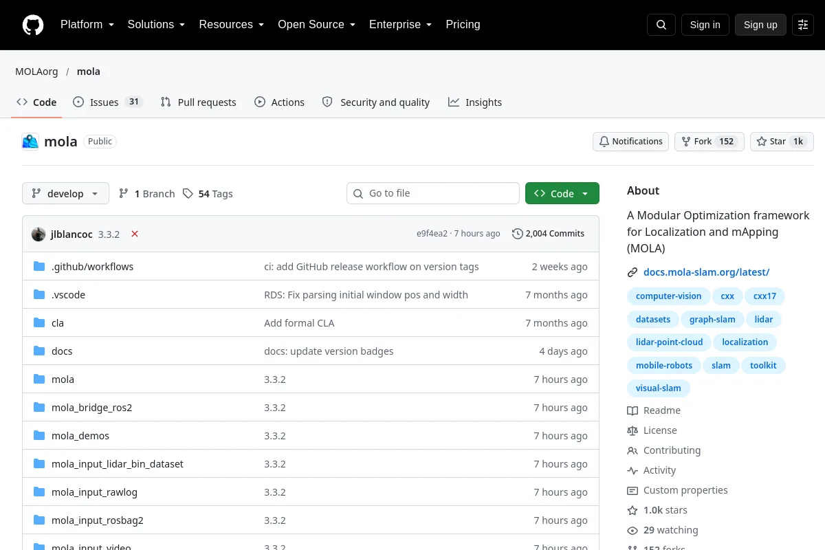 mola · MOLAorg resource page screenshot