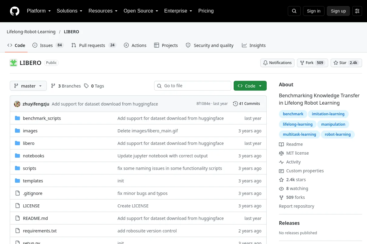 LIBERO website or repository screenshot