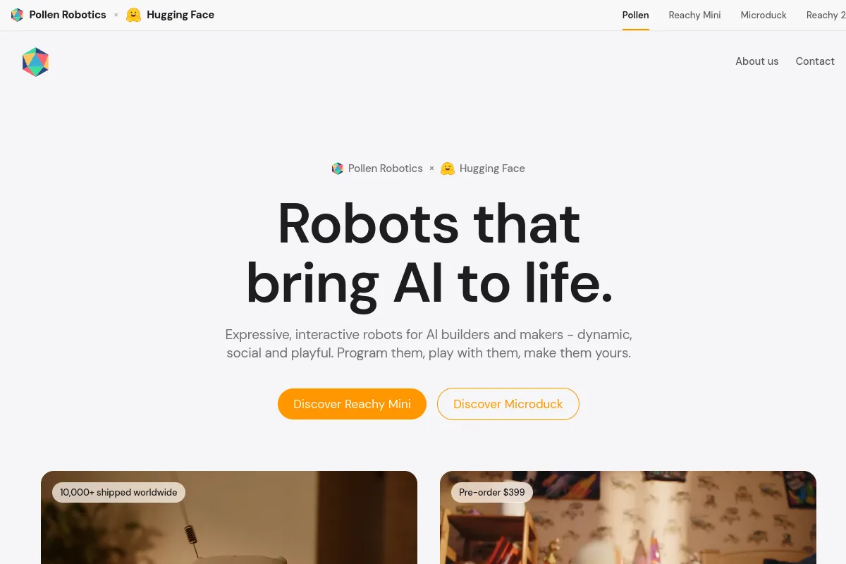 Pollen Robotics website or repository screenshot