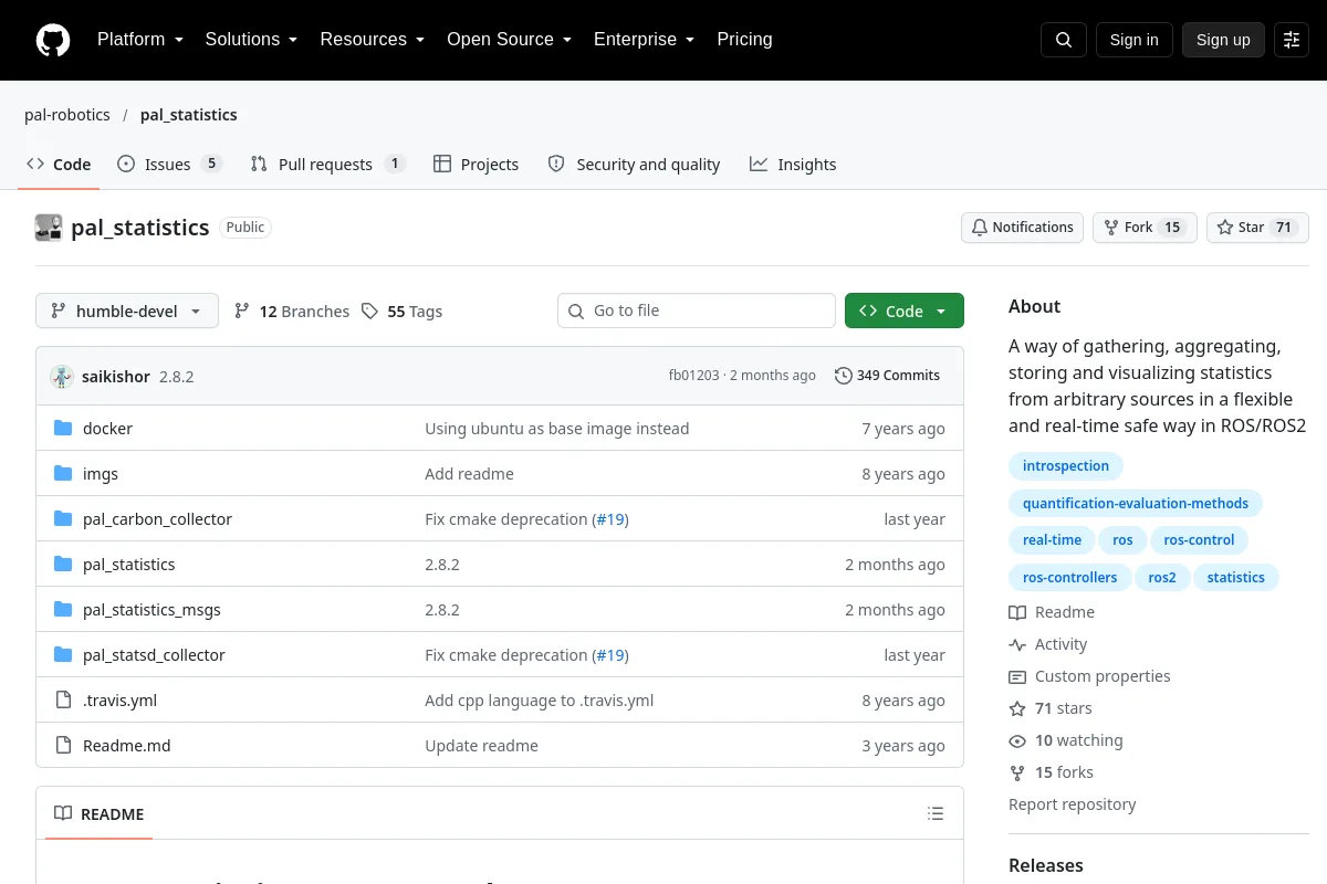 pal_statistics · pal-robotics website or repository screenshot