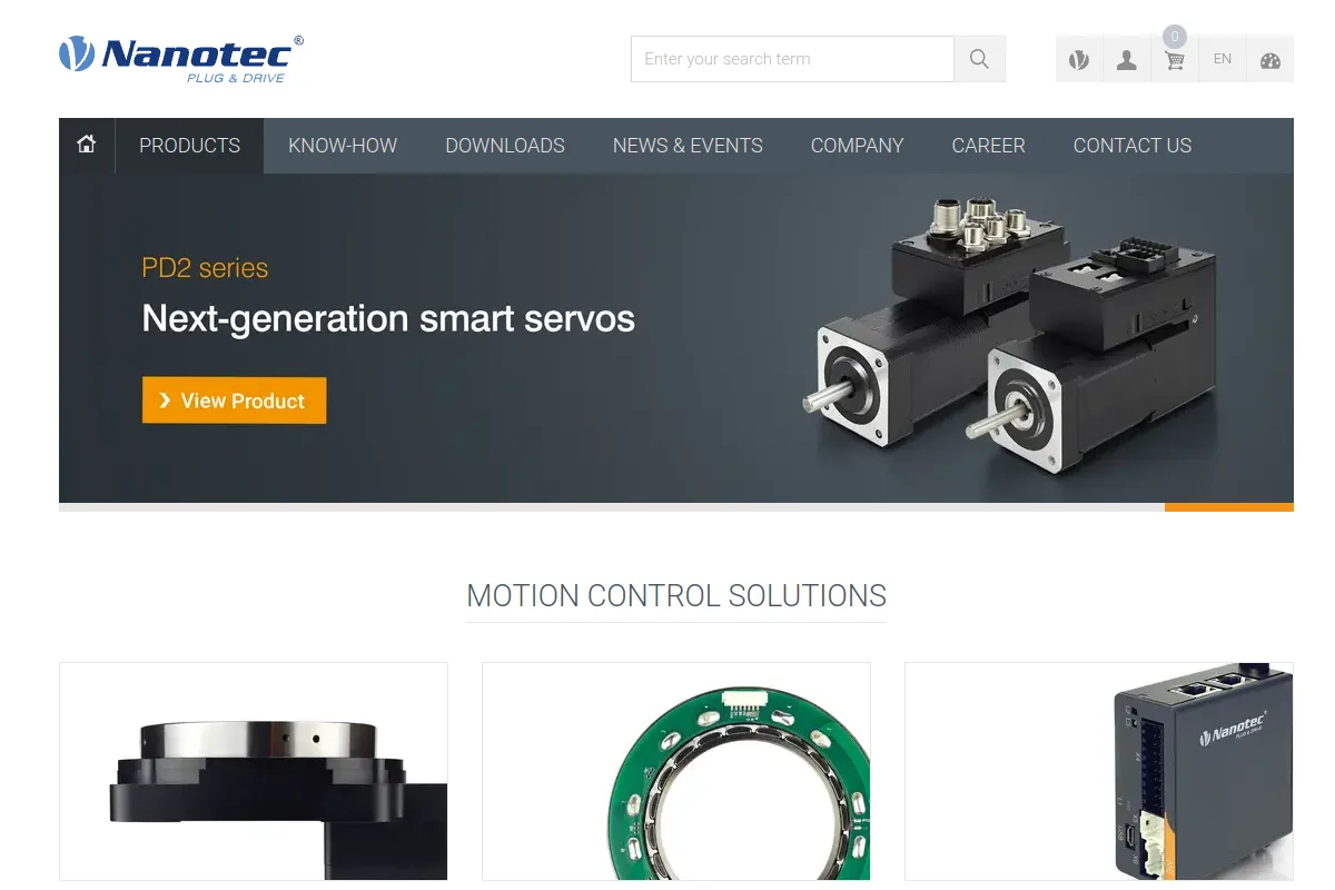 Nanotec website or repository screenshot