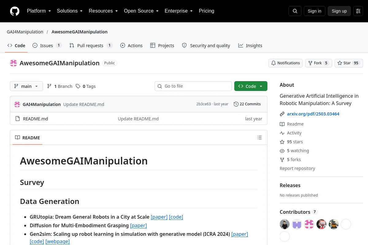AwesomeGAIManipulation · GAI4Manipulation website or repository screenshot
