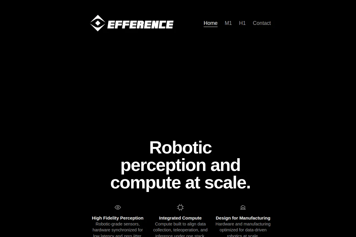 Efference website or repository screenshot