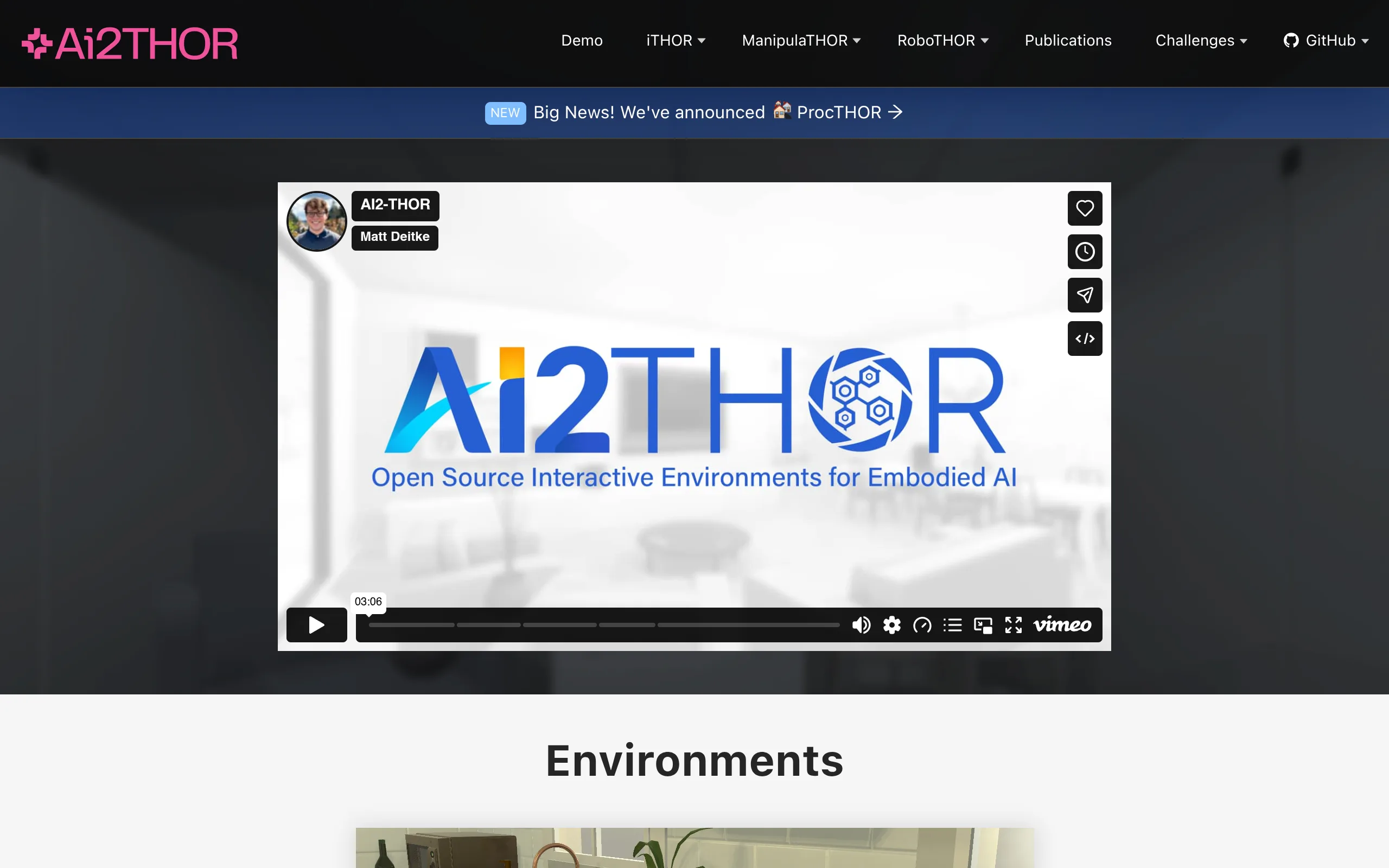 AI2-THOR website or repository screenshot