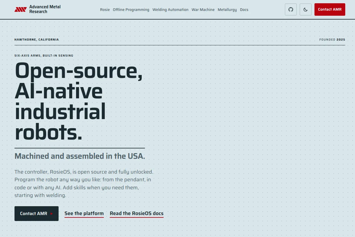 Advanced Metal Research website or repository screenshot