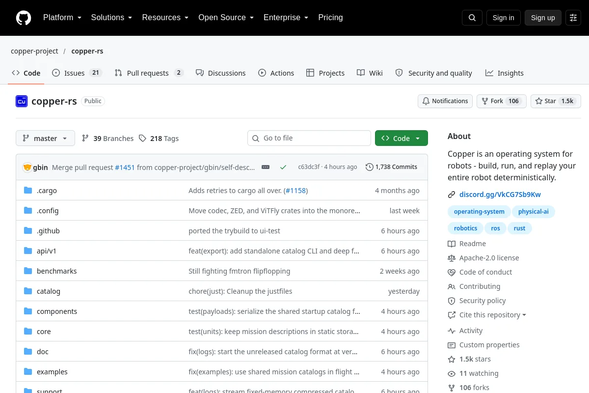 copper rs · copper-project resource page screenshot