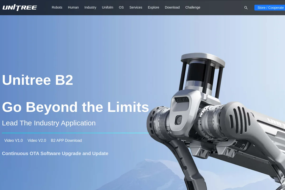 Unitree B2 website or repository screenshot