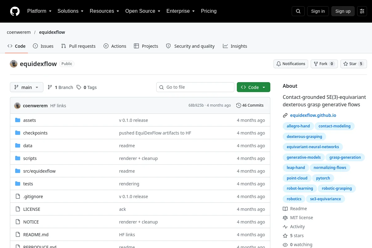 equidexflow · coenwerem resource page screenshot