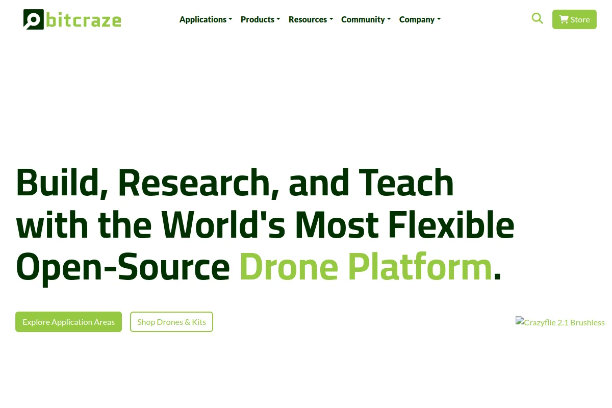 Bitcraze Crazyflie website or repository screenshot