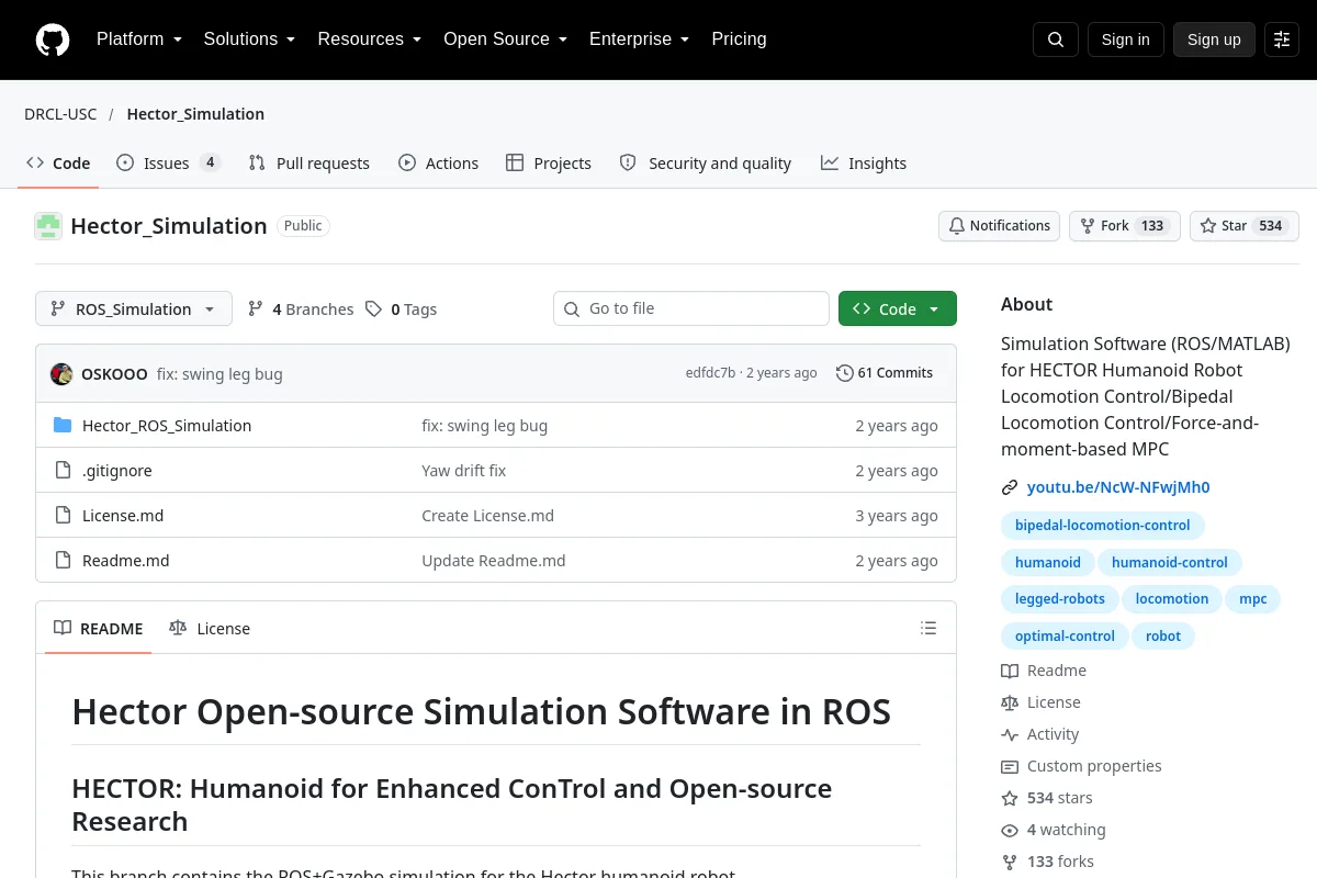 Hector_Simulation · DRCL-USC website or repository screenshot