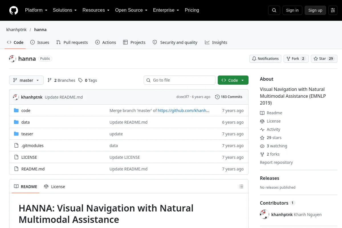 hanna · khanhptnk website or repository screenshot