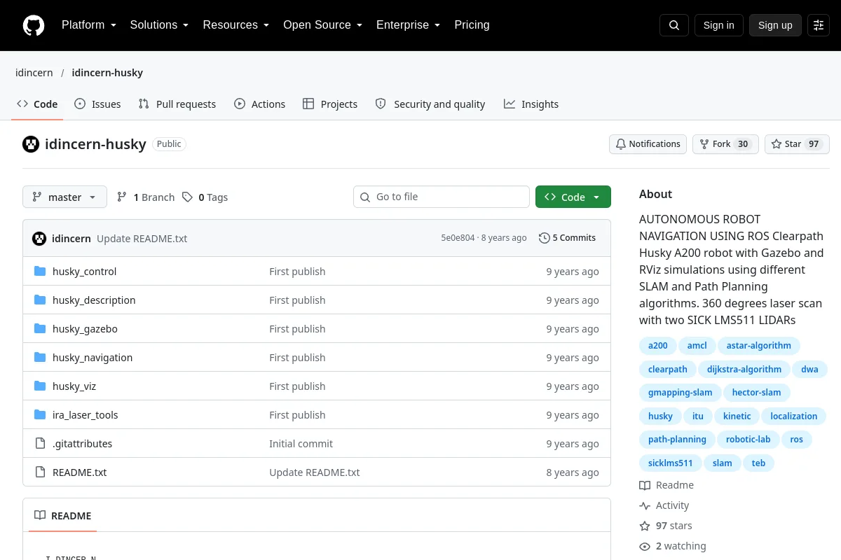 idincern-husky · idincern resource page screenshot