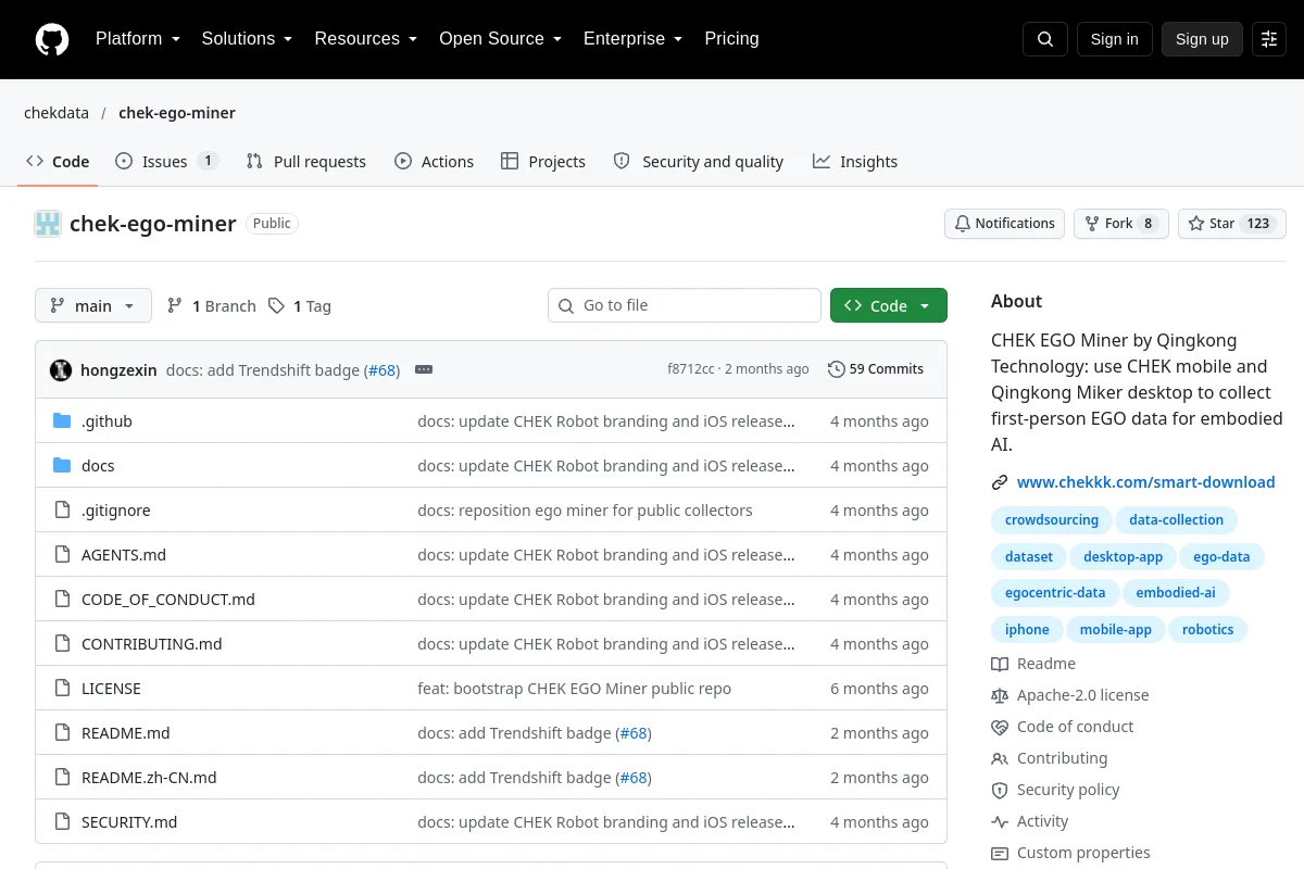 chek-ego-miner · chekdata resource page screenshot