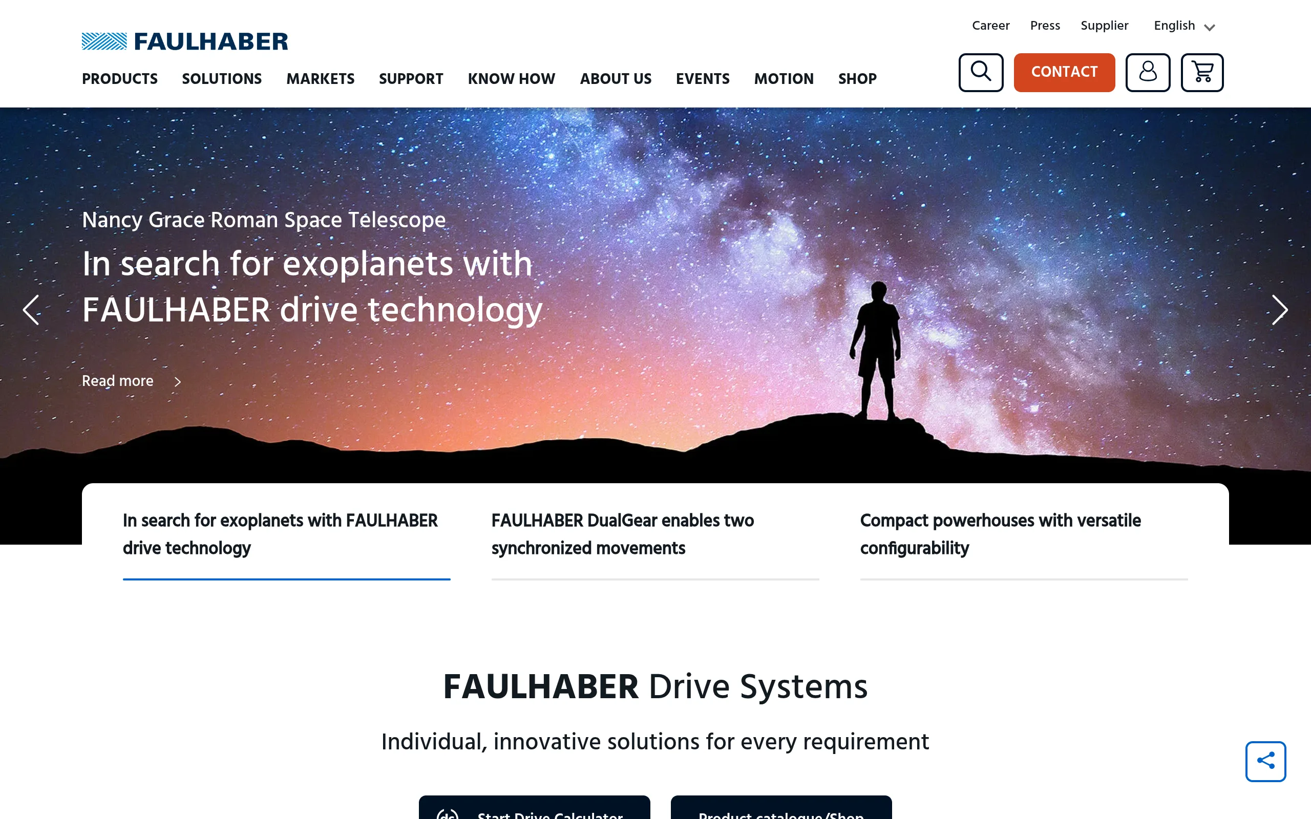 FAULHABER website or repository screenshot
