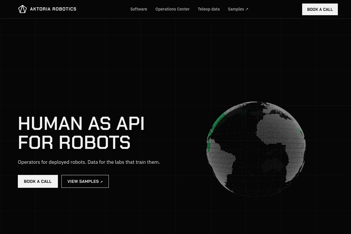 Aktoria Robotics website or repository screenshot