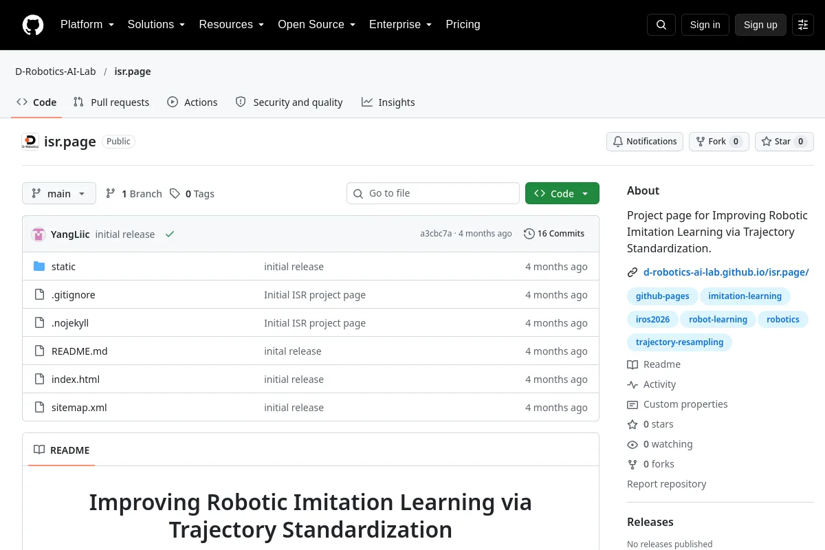 isr.page · D-Robotics-AI-Lab resource page screenshot