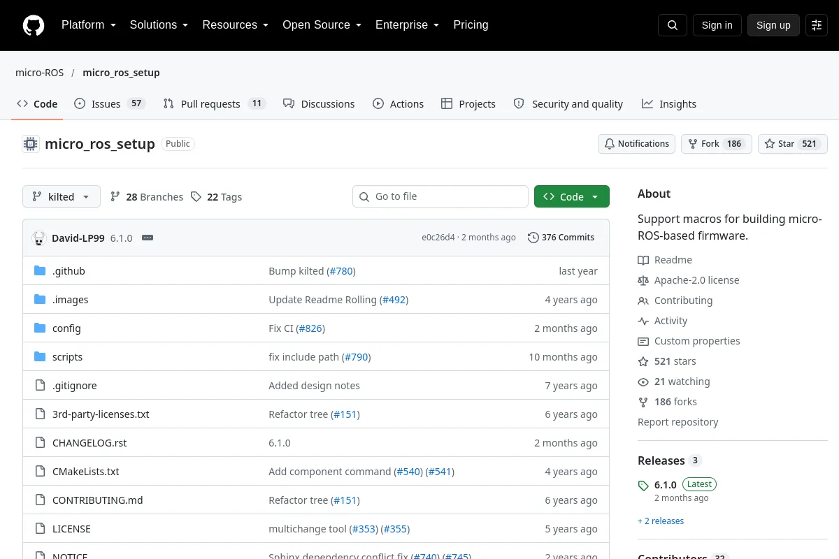 micro ros setup · micro-ROS resource page screenshot